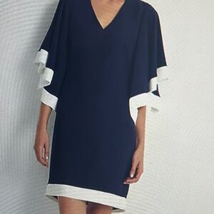 Ralph Lauren Women's Ruffle-Sleeve Crepe Cocktail Dress